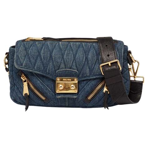 miu miu nylon blue matelasse shoulder bag|Shoulder Bags For Women .